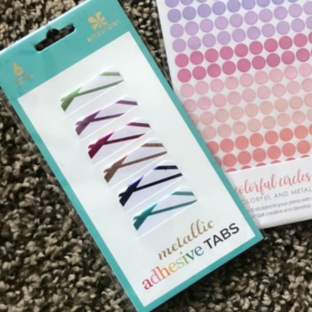 Erin Condren 6 Metallic Adhesive Tabs SEALED